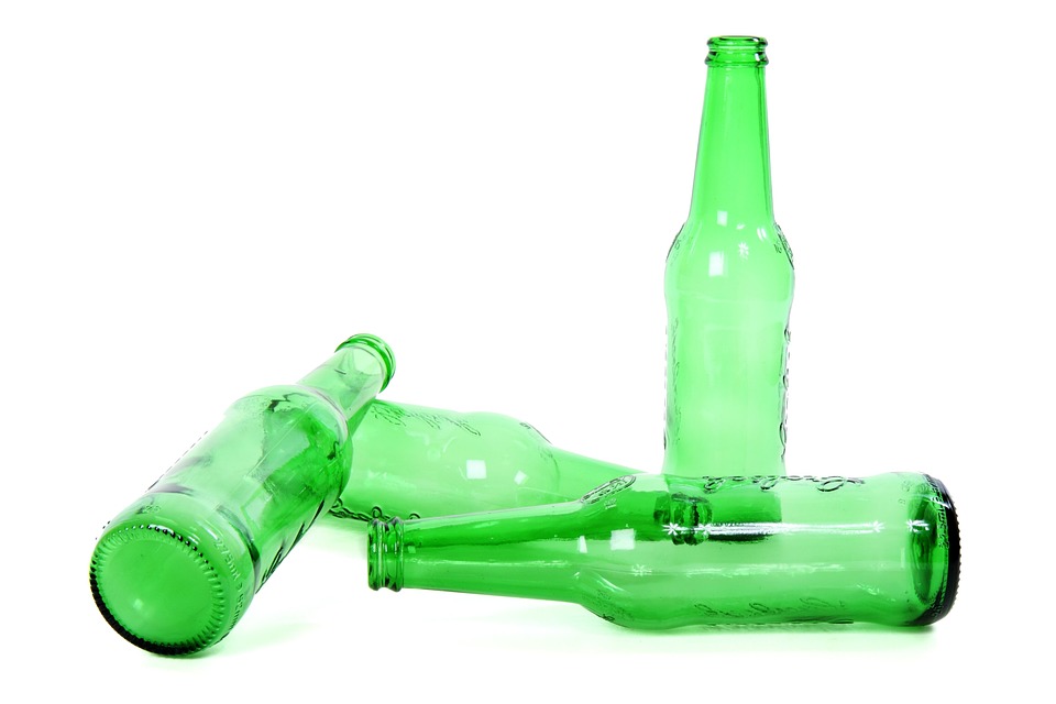 Empty beer bottles