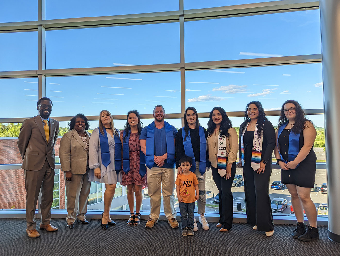 Students networking and collaborating